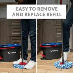 O-Cedar EasyWring Rinse Clean Mop Refill - MicroFiber - Multi - 2 / Pack