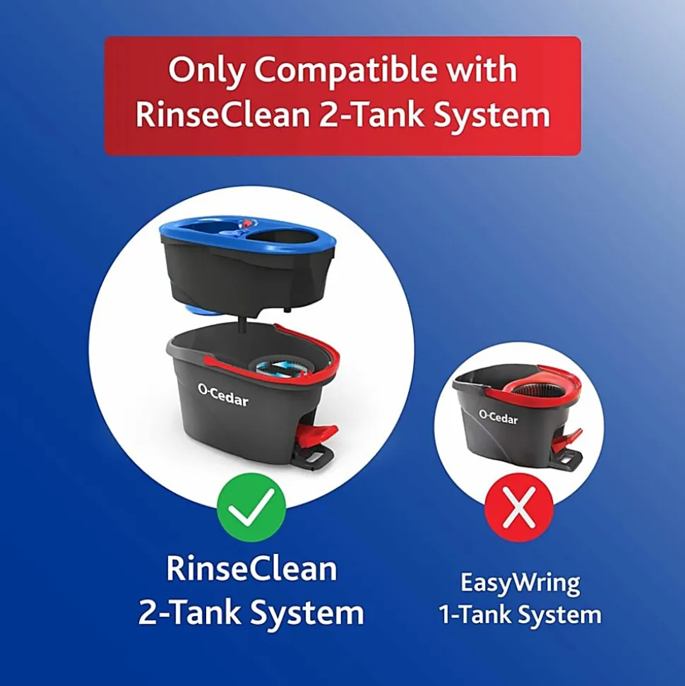 O-Cedar EasyWring Rinse Clean Mop Refill - MicroFiber - Multi - 2 / Pack