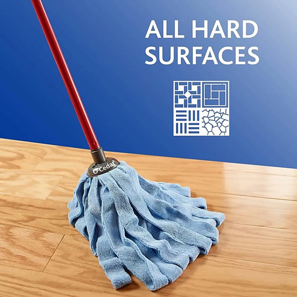 O-Cedar Microfiber Cloth Mop - MicroFiber Head - Absorbent, Soft, Machine Washable, Reusable, Refillable - Multi - 1 Each