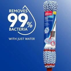 O-Cedar MicroTwist MAX Microfiber Mop - MicroFiber Head - Absorbent, Reusable, Machine Washable, Easy to Use, Comfortable Grip, Refillable - Multi