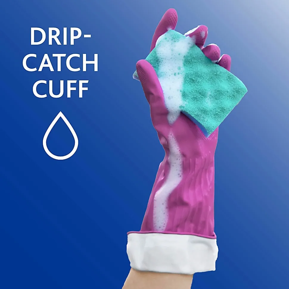O-Cedar Playtex Living Gloves - Chemical, Bacteria Protection - Medium Size - Latex, Neoprene, Nitrile - 166119