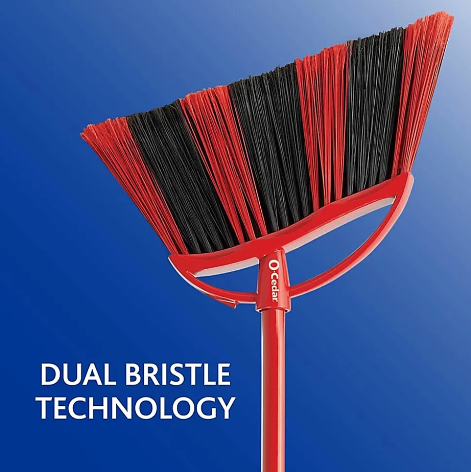 O-Cedar PowerCorner One Sweep Broom - Red, Black, Gray - 1 Each
