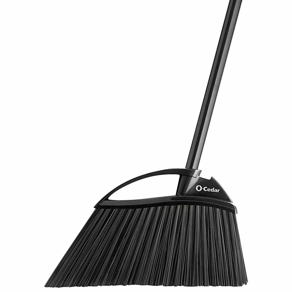 O-Cedar PowerCorner Outdoor Broom - Black, Gray - 1 Each