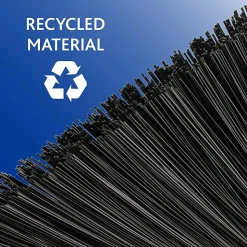 O-Cedar PowerCorner Outdoor Broom - Black, Gray - 1 Each
