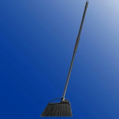 O-Cedar PowerCorner Outdoor Broom - Black, Gray - 1 Each