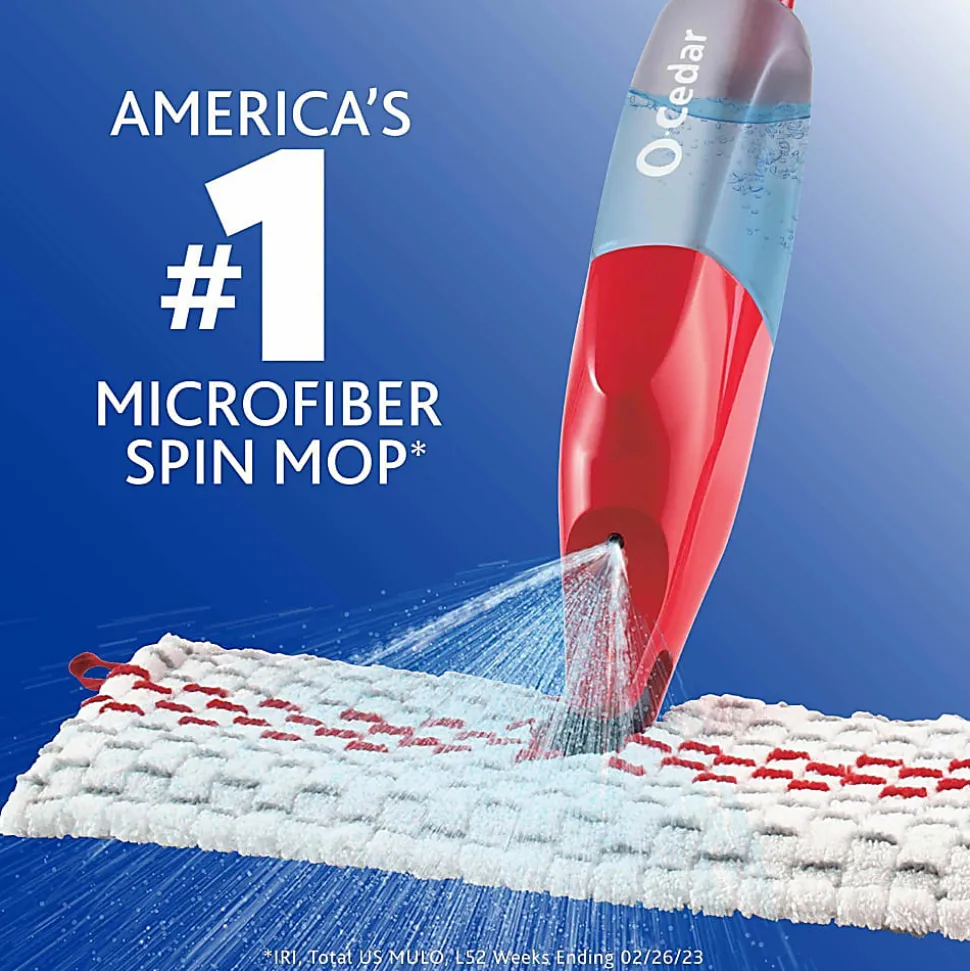 O-Cedar ProMist MAX Microfiber Spray Mop - MicroFiber Head - Reusable, Machine Washable, Refillable, Double-sided - Multi - 1 Each