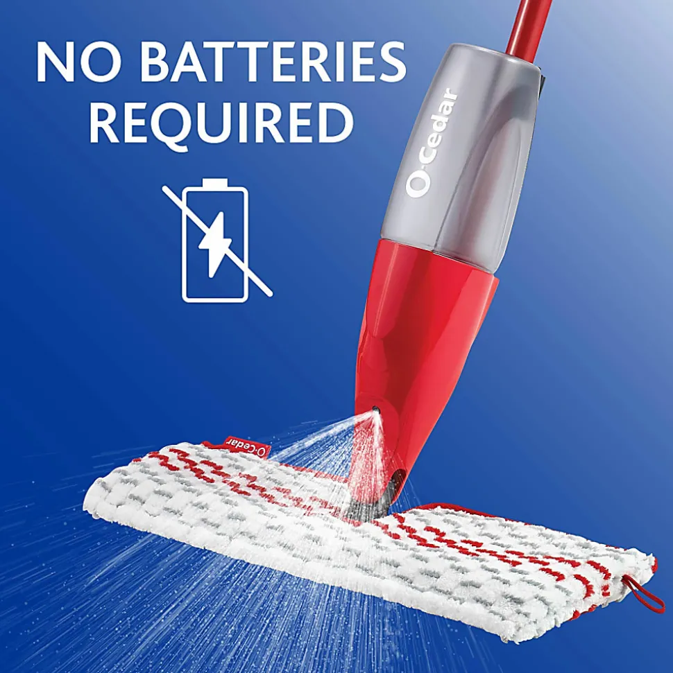 O-Cedar ProMist MAX Microfiber Spray Mop - MicroFiber Head - Reusable, Machine Washable, Refillable, Double-sided - Multi - 1 Each