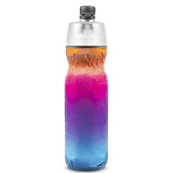 O2COOL Mist N’ Sip Water Bottle, 20 Oz, Ombre Raspberry
