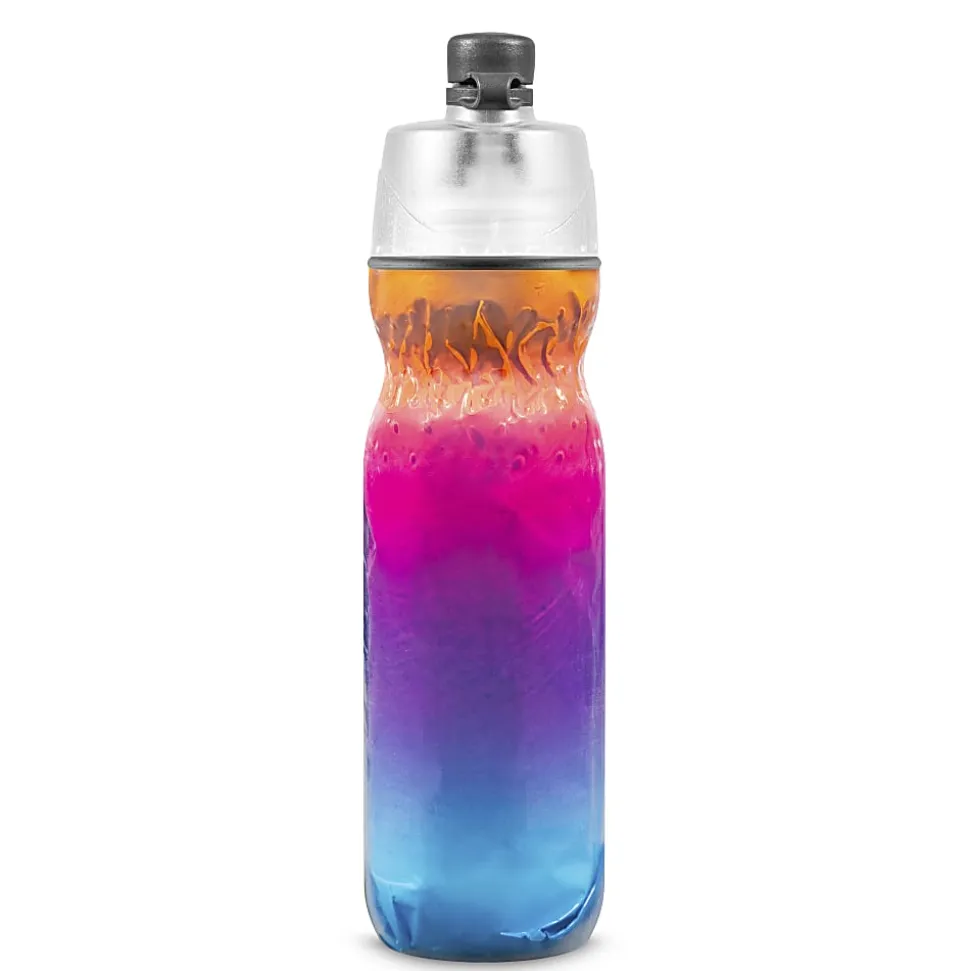 O2COOL Mist N’ Sip Water Bottle, 20 Oz, Ombre Raspberry