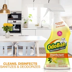 OdoBan Odor Eliminator Disinfectant Spray, Citrus Scent, 32 Oz Bottle