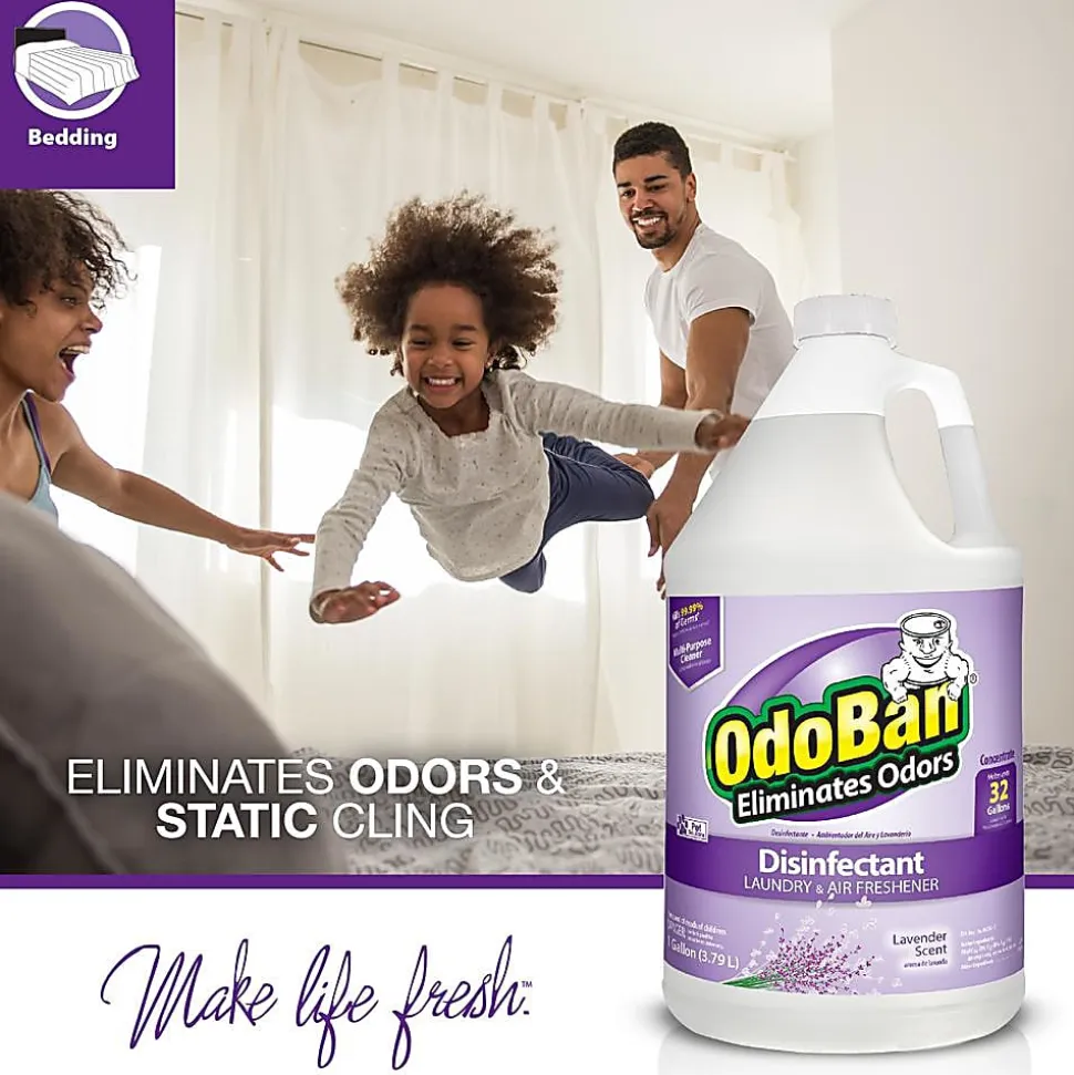OdoBan Odor Eliminator Disinfectant Concentrate, Assorted Scents, 128 Oz, Case Of 4 Jugs