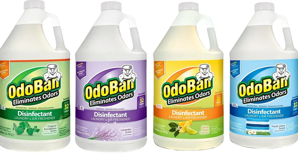 OdoBan Odor Eliminator Disinfectant Concentrate, Assorted Scents, 128 Oz, Case Of 4 Jugs