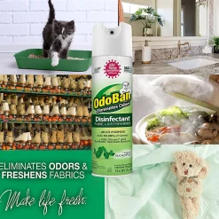 OdoBan Odor Eliminator Disinfectant 360° Spray, Original Eucalyptus Scent, 14.6 Oz