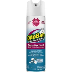 OdoBan Odor Eliminator Disinfectant 360° Spray, Cotton Breeze Scent, 14.6 Oz