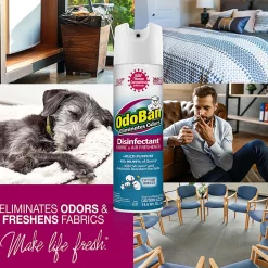 OdoBan Odor Eliminator Disinfectant 360° Spray, Cotton Breeze Scent, 14.6 Oz
