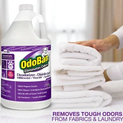 OdoBan Professional Disinfectant and Odor Eliminator Concentrate, Lavender Scent, 1 Gallon, Pack Of 4 Jugs