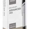 Office Depot® Brand Advanced Ink Retractable Ballpoint Pens, Bold Point, 1.2 mm, Silver Barrel, Black Ink, Pack Of 12