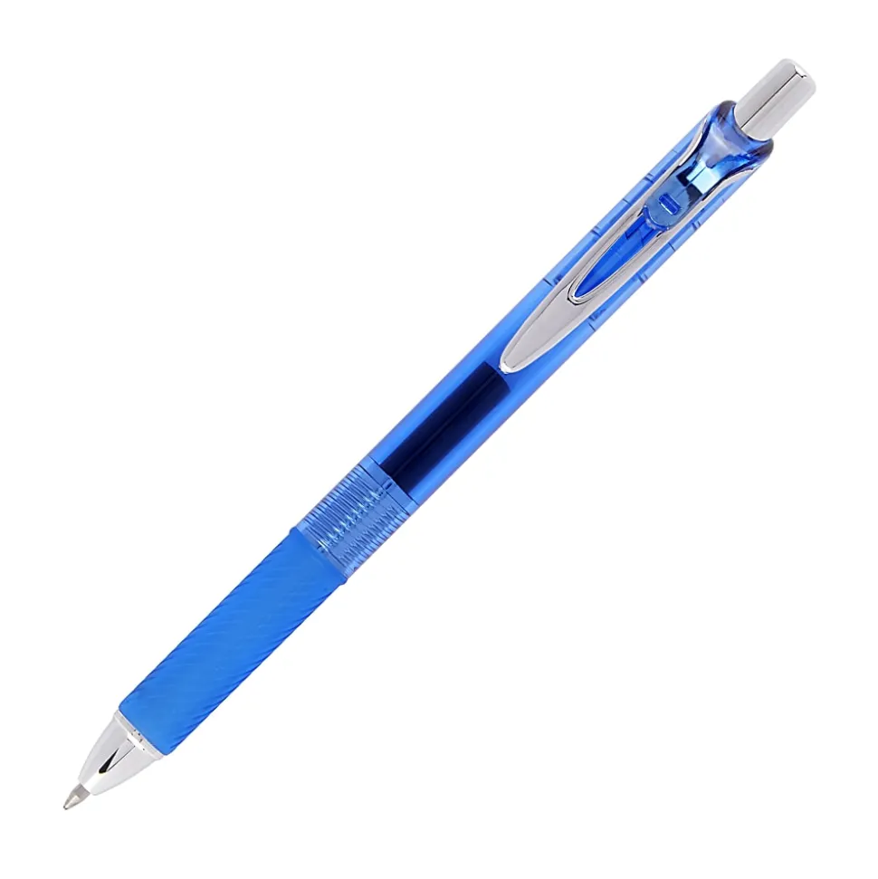 Office Depot® Brand Astra Retractable Gel Ink Pens, Medium Point, 0.7 mm, Blue Barrel, Blue Ink, Pack Of 12 Pens