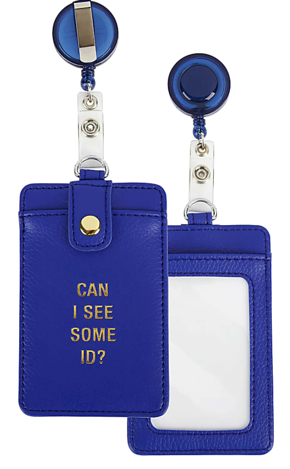 Office Depot® Brand Badge Holder, 2 13/16" x 4 7/16", Blue