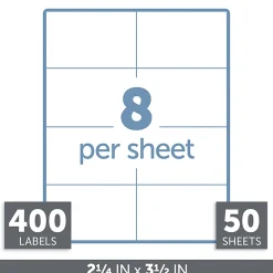 Office Depot® Brand Badge Inserts, Business Card Size, 2 1/4
