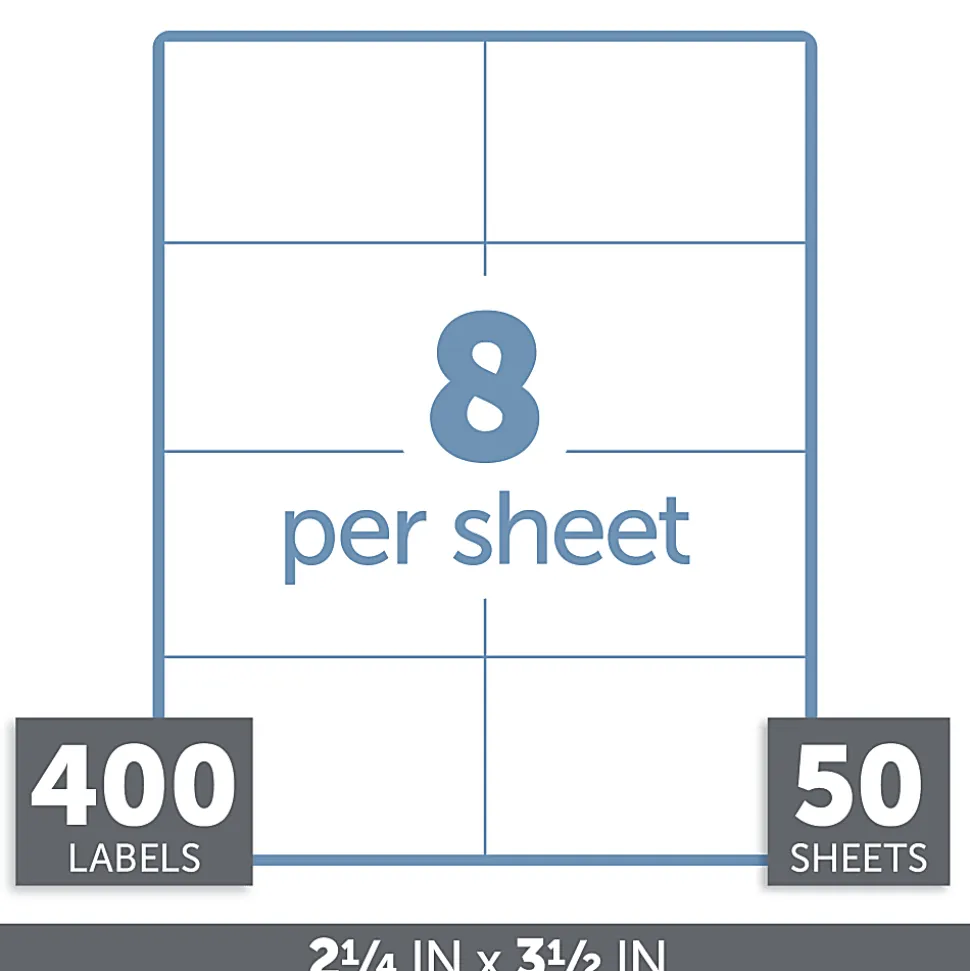 Office Depot® Brand Badge Inserts, Business Card Size, 2 1/4" x 3 1/2", White, Pack Of 400