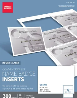 Office Depot® Brand Badge Inserts, Convention Size, 3