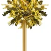 Office Depot® Brand Ballpoint Pen With Topper, Medium Point, 1.0 mm, Gold Barrel, Black Ink, Gold Pom Pom