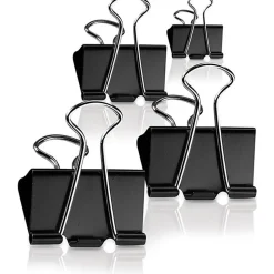Office Depot® Brand Binder Clips, Medium, 1-1/4" Wide, 5/8" Capacity, Black, Box Of 12