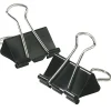 Office Depot® Brand Binder Clips, Small, 3/4" Wide, 3/8" Capacity, Black, Box Of 12