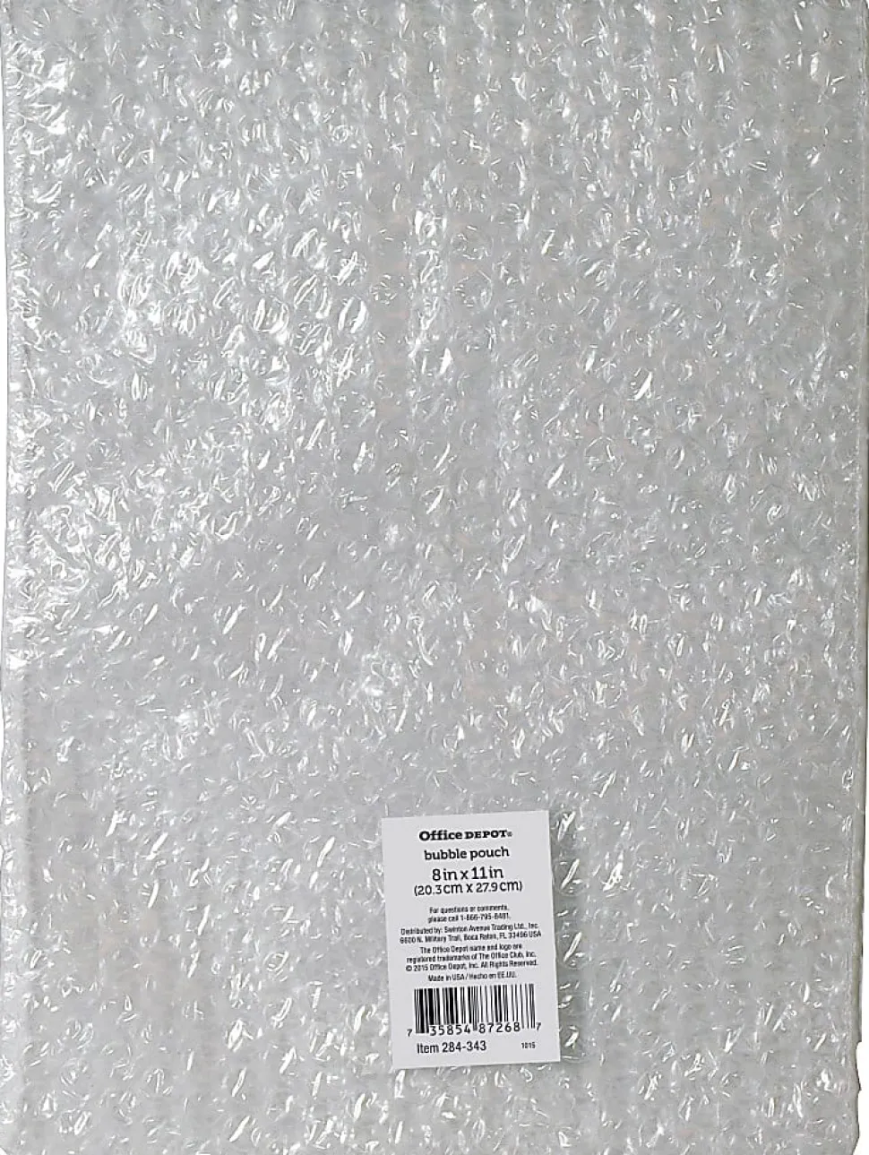 Office Depot® Brand Bubble Pouch, 11"H x 8"W x 3/10"D, Clear