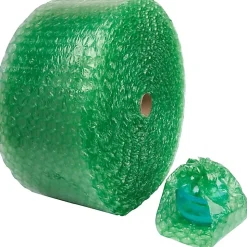 Office DepotĀ® Brand Bubble Roll, 1/2" Thick, 30% Recycled, Green, 12" x 125'