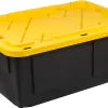 Office Depot® Brand by GreenMade® Professional Storage Totes, 23-Gallon, Black/Yellow