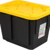 Office Depot® Brand by Greenmade® Professional Storage Totes, 12-Gallon, Black/Yellow