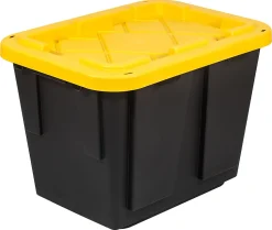 Office Depot® Brand by Greenmade® Professional Storage Totes, 12-Gallon, Black/Yellow