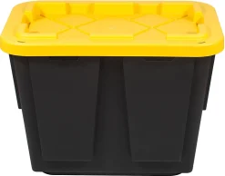 Office Depot® Brand by Greenmade® Professional Storage Totes, 12-Gallon, Black/Yellow