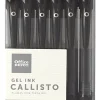 Office Depot® Brand Callisto Retractable Gel Ink Pens, Medium Point, 0.7 mm, Translucent Black Barrel, Black Ink, Pack Of 12 Pens