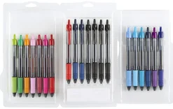 Office DepotĀ® Brand Callisto Retractable Gel Ink Pens, Medium Point, 0.7 mm, Transparent Black Barrel, Assorted Fashion Ink Colors, Pack Of 20