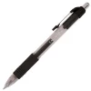 Office Depot® Brand Callisto Retractable Gel Ink Pens, Medium Point, 0.7 mm, Transparent Black Barrel, Black Ink, Pack Of 12 Pens