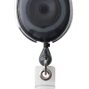 Office Depot® Brand Carabiner Badge Reel, 4" x 1-1/4", Smoke