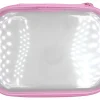 Office Depot® Brand Clear Pencil Case With Trim, 9" x 6-3/4", Iridescent With Blue Trim