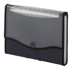 Office DepotĀ® Brand Clearview Expanding File, 2-1/2" Expansion, Letter Size, Black