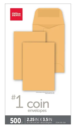 Office Depot® Brand Coin Envelopes, 2-1/4