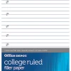 Office Depot® Brand College-Ruled Notebook Filler Paper, 7-Hole Punched, 8 1/2" x 5 1/2", 120 Sheets
