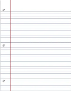 Office Depot® Brand College-Ruled Notebook Filler Paper, 3-Hole Punched, 11" x 8 1/2", 100 Sheets