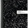 Office Depot® Brand Composition Book, 7-1/2" x 9-3/4", Wide Ruled, 100 Sheets, Black/White