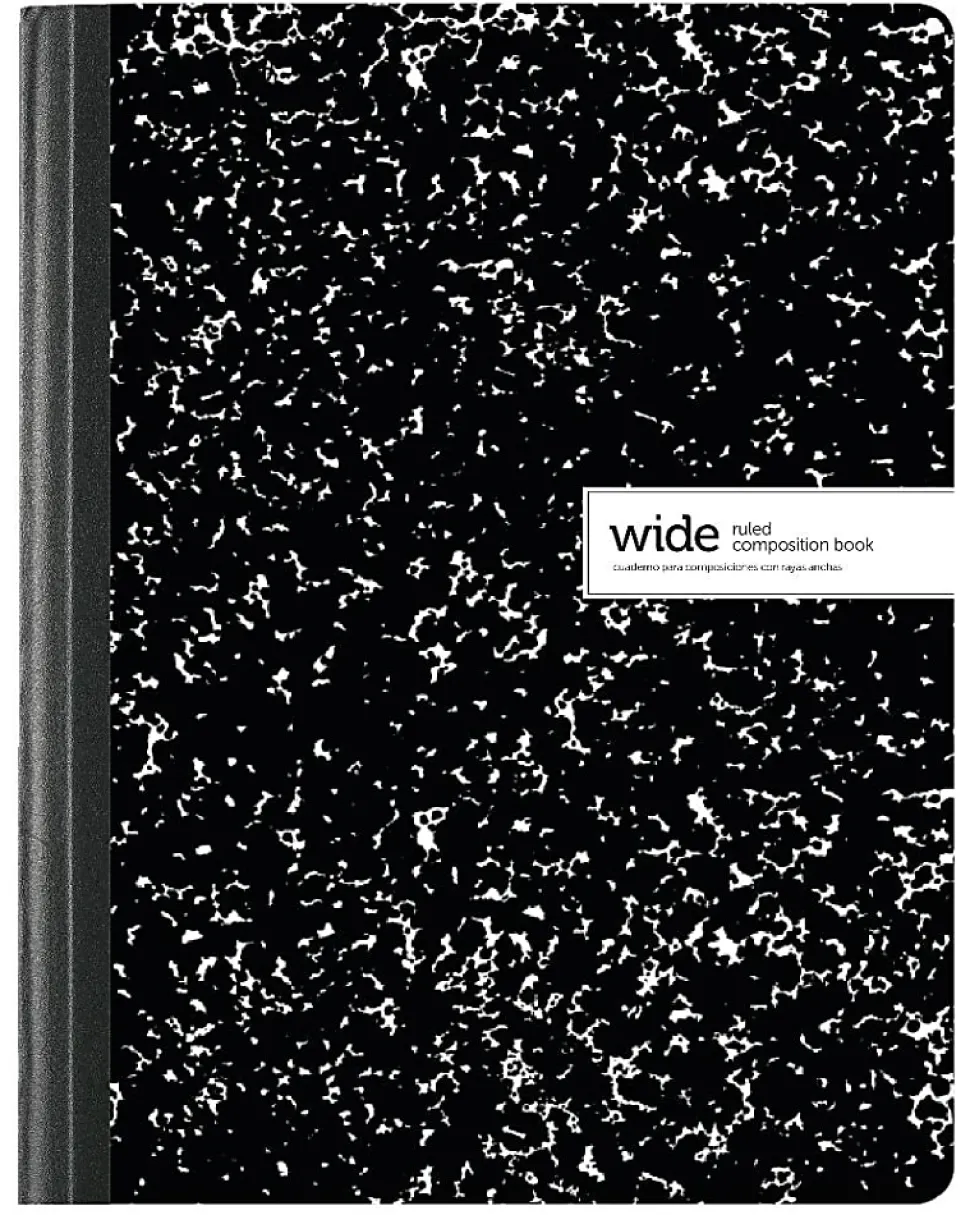 Office Depot® Brand Composition Book, 7-1/2" x 9-3/4", Wide Ruled, 100 Sheets, Black/White