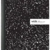 Office Depot® Brand Composition Book, 7-1/2" x 9-3/4", Wide Ruled, 100 Sheets, Black/White, Pack of 3