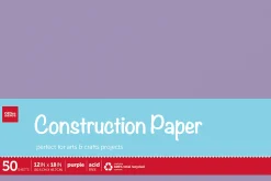 Office Depot® Brand Construction Paper, 12" x 18", 100% Recycled, Purple, Pack Of 50 Sheets
