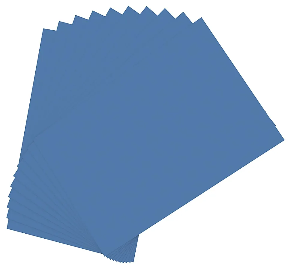 Office Depot® Brand Construction Paper, 12" x 18", 100% Recycled, Bright Blue, Pack Of 50 Sheets
