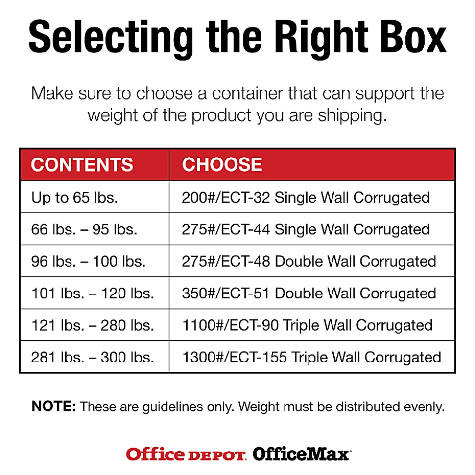 Office Depot® Brand Corrugated Boxes, 12" x 9" x 5", Kraft, Pack Of 25